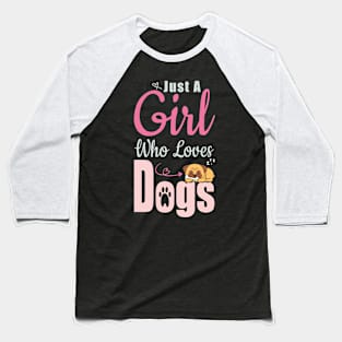 Girl Who Loves Golden Retrievers Dog Gifts Baseball T-Shirt